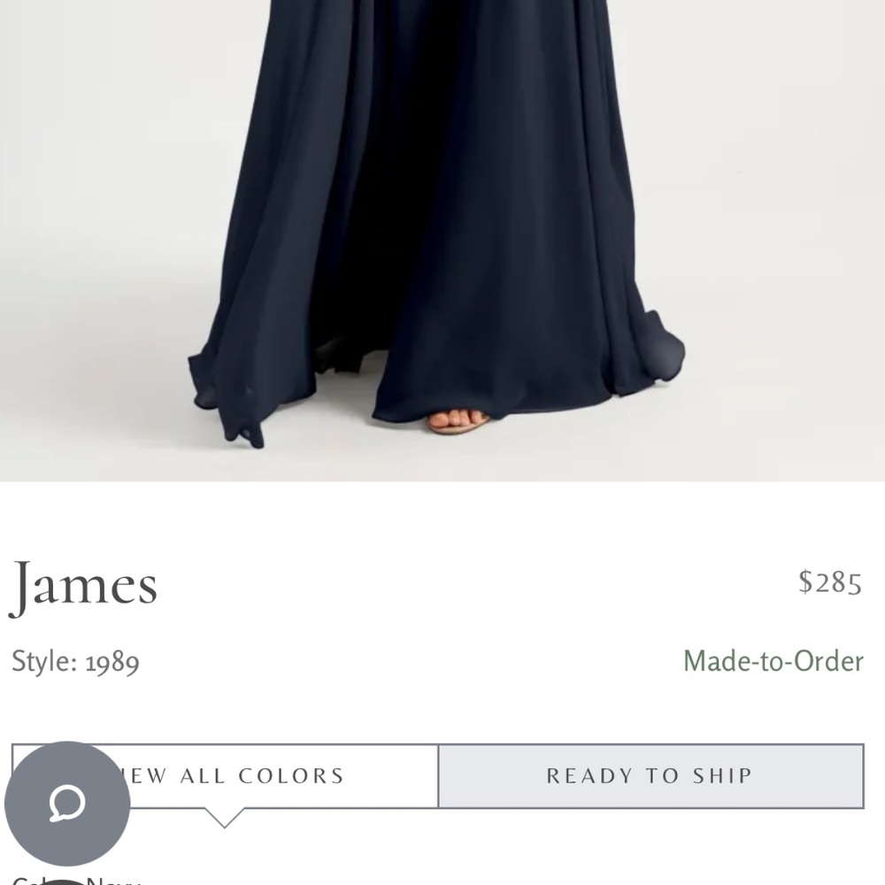 UNALTERED Jenny Yoo Bridesmaid Dress (Navy - James) - Picture 3 of 8